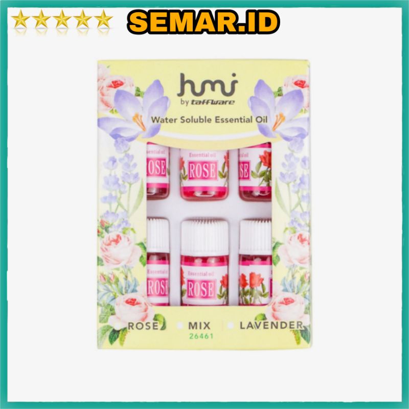 HUMI Essential Oils Minyak Aromatherapy Diffusers 3ml Rose 6 PCS