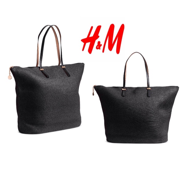 H&M 100% ori tote bag shopper bag import black