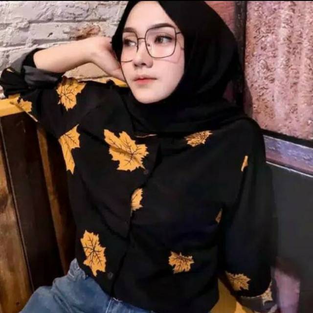 Kemeja wanita lengan panjang kemeja cewek atasan cewek baju hijab fashion  wanita fashion cewek hijab | Shopee Indonesia