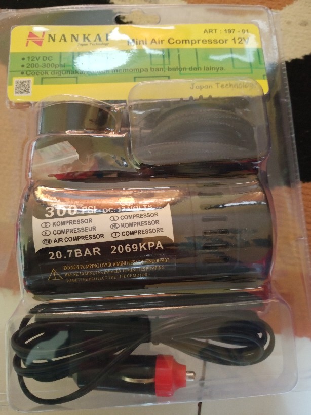 Kompresor Mini Angin Pompa Ban Mini Motor Dan Mobil Portable