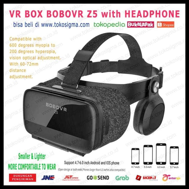 Virtual Reality Bobo Z5 Vr Box Helmet 3D 360 Glasses Headphone Bobovr