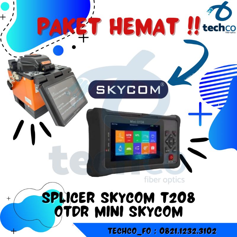 splicer Skycom T208/otdr mini Skycom/ paket splicer