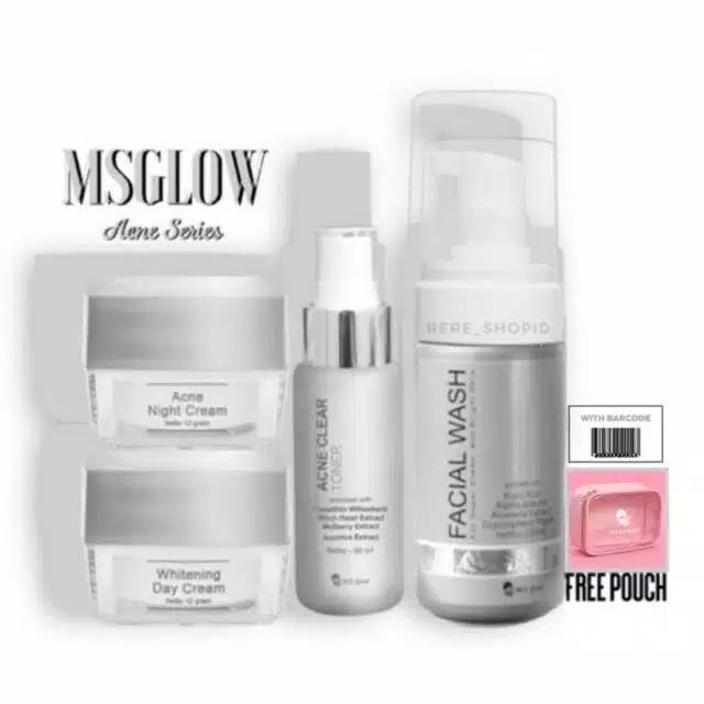 MS glow acne series paket skin care original