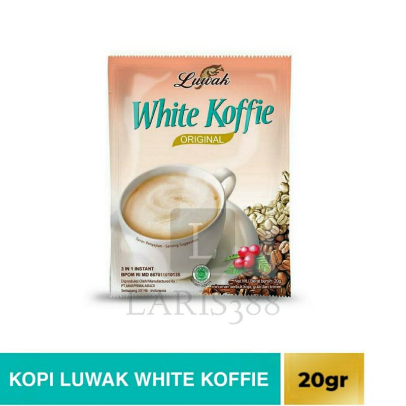 

Kopi Luwak White Koffie Original 20gr Renceng isi 10