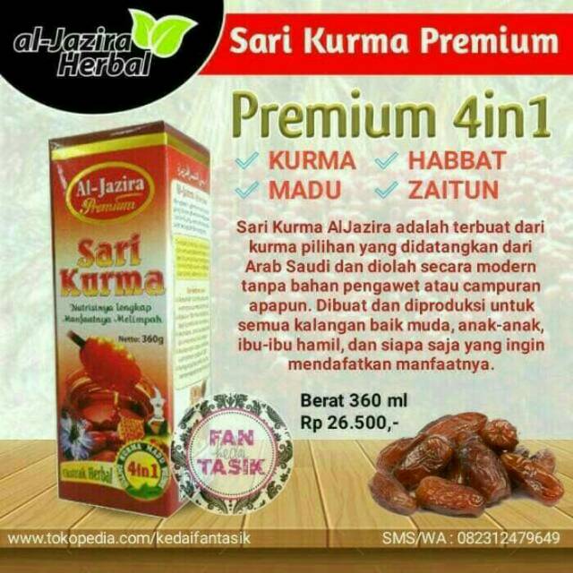 

Sari kurma Al jazira premium 4 in 1