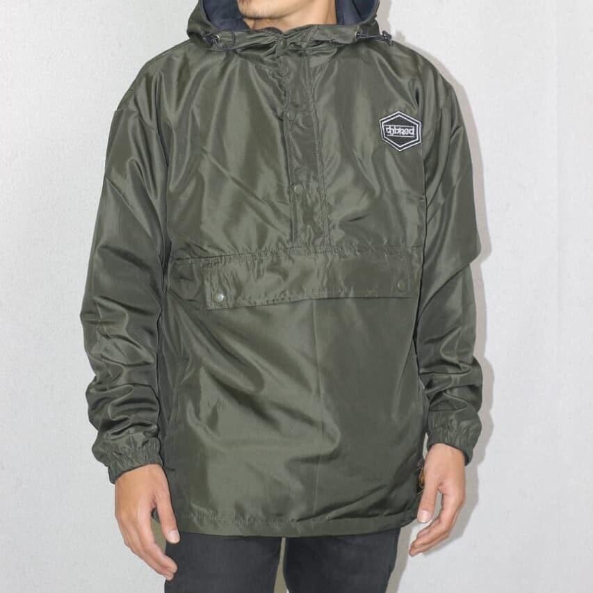 Jaket Cagoule Parasut Original Djbred - Hijau Army