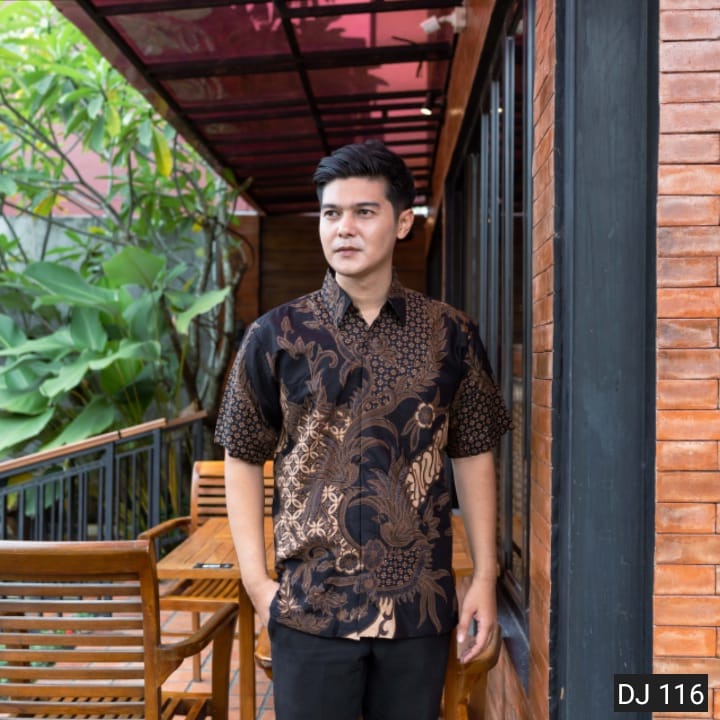 BATIK LENGAN PANJANG PRIA MODERN PREMIUM TERBARU | SELLING HITAM KEMEJA BATIK / BAJU BATIK LENGAN PA