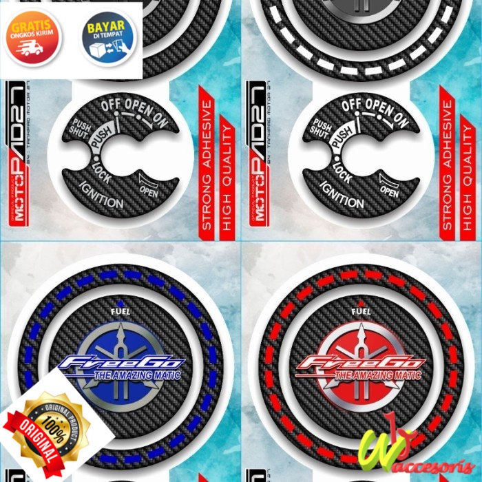 Sticker Fuelpad Keypad Resin Timbul Yamaha Freego