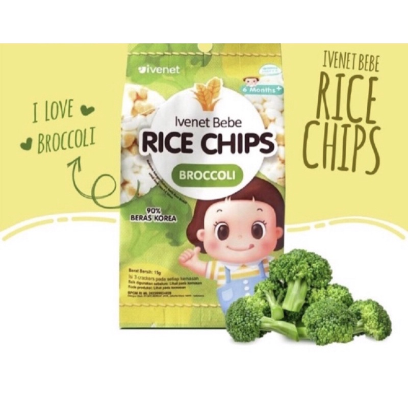 Ivenet Bebe Rice Chips 15gr Snack Sehat Bayi Anak