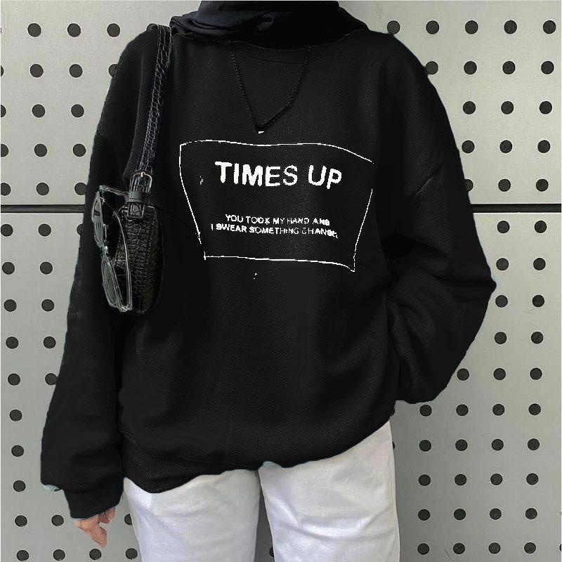 damai fashion jakarta - baju atasan SWEATER sweater TIMES UP over size - konveksi murah