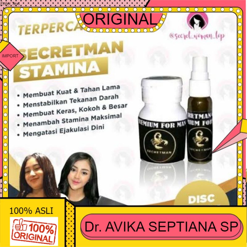 100% ASLI STAMINA PRIA (PAKET GOLD SECRETMAN)