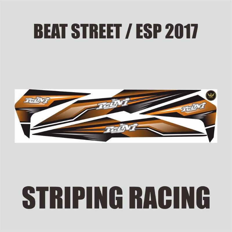 STRIPING BEAT NEW FI / BEAT STREET 2016 2017 2018 2019 VARIASI STICKER LIS ORANGE #INDIGO01