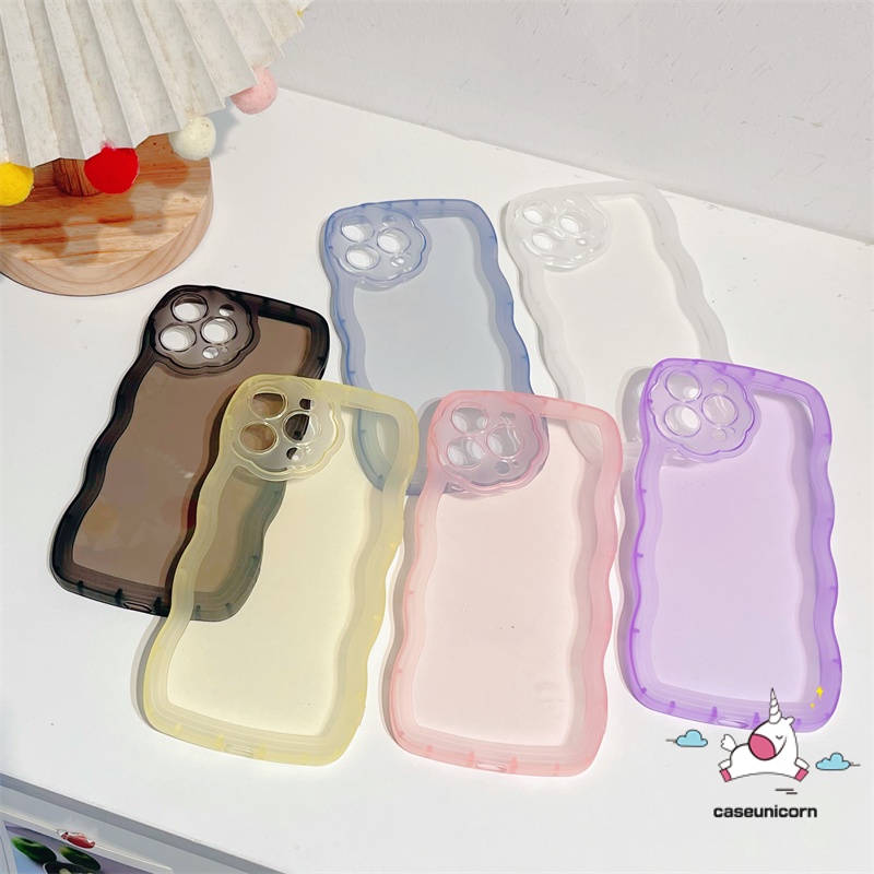 Soft Case Silikon TPU Transparan Motif Bunga Warna Permen Macaron Untuk iPhone 7 8 Plus 11 12 13 Pro Max XR X 7 8 XS