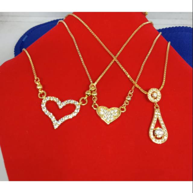 Xuping kalung wanita lapis emas dgn mata zircon