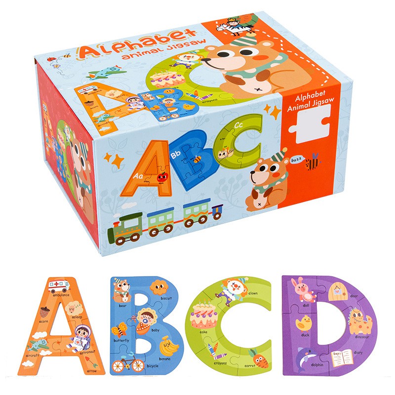 ABC puzzle mainan anak untuk belajar huruf dan menambah kosakata.