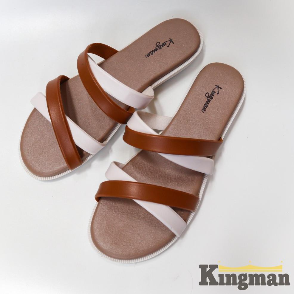 Quinn  Sendal Cewek Kekinian Slip Sandal Wanita Terbaru Korea - Jennie by Kingman S54V
