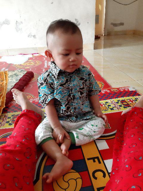 Nivana Batik Anak - 1 - 10 Tahun Mega Kuning & Biru Toska Atasan Bayi Balita Kid Fashion Cowok Laki