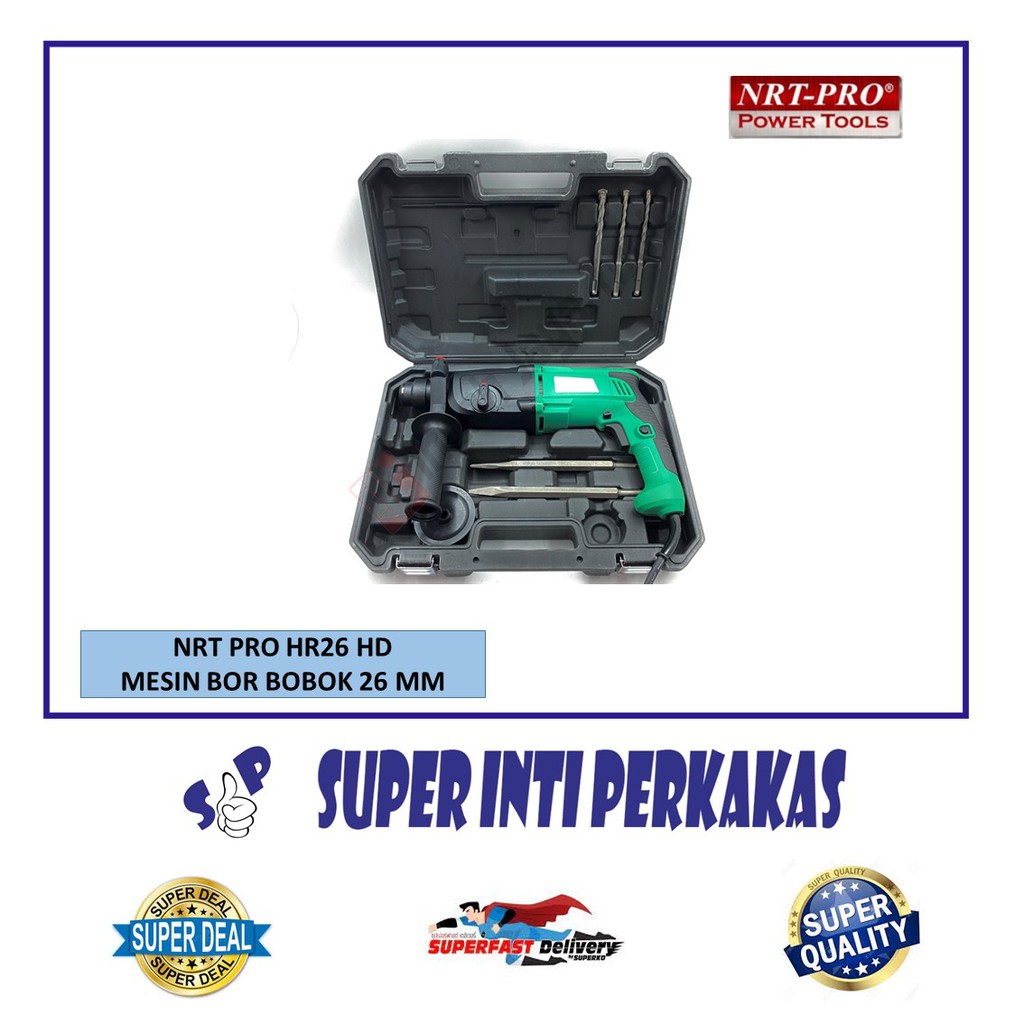 NRT-PRO HR 26 HD BOR BOBOK ROTARY HAMMER DRILL JACK DEMOLTION HAMMER