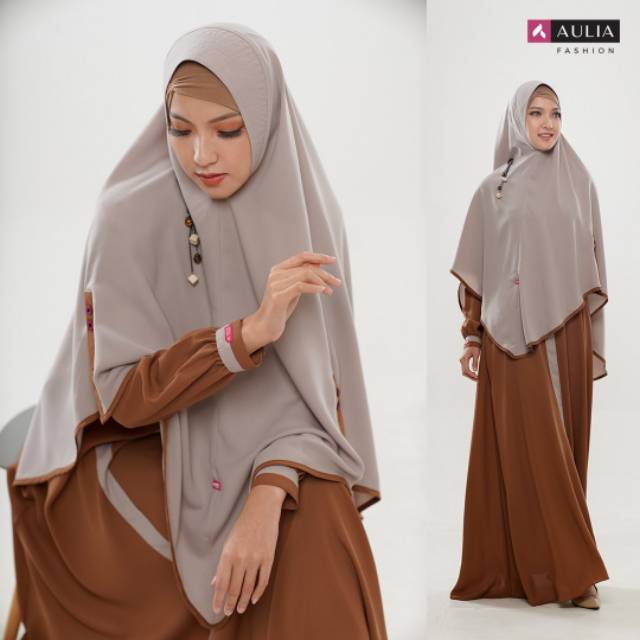 Gamis Syar'i Aulia fashion New Shafara Peanut