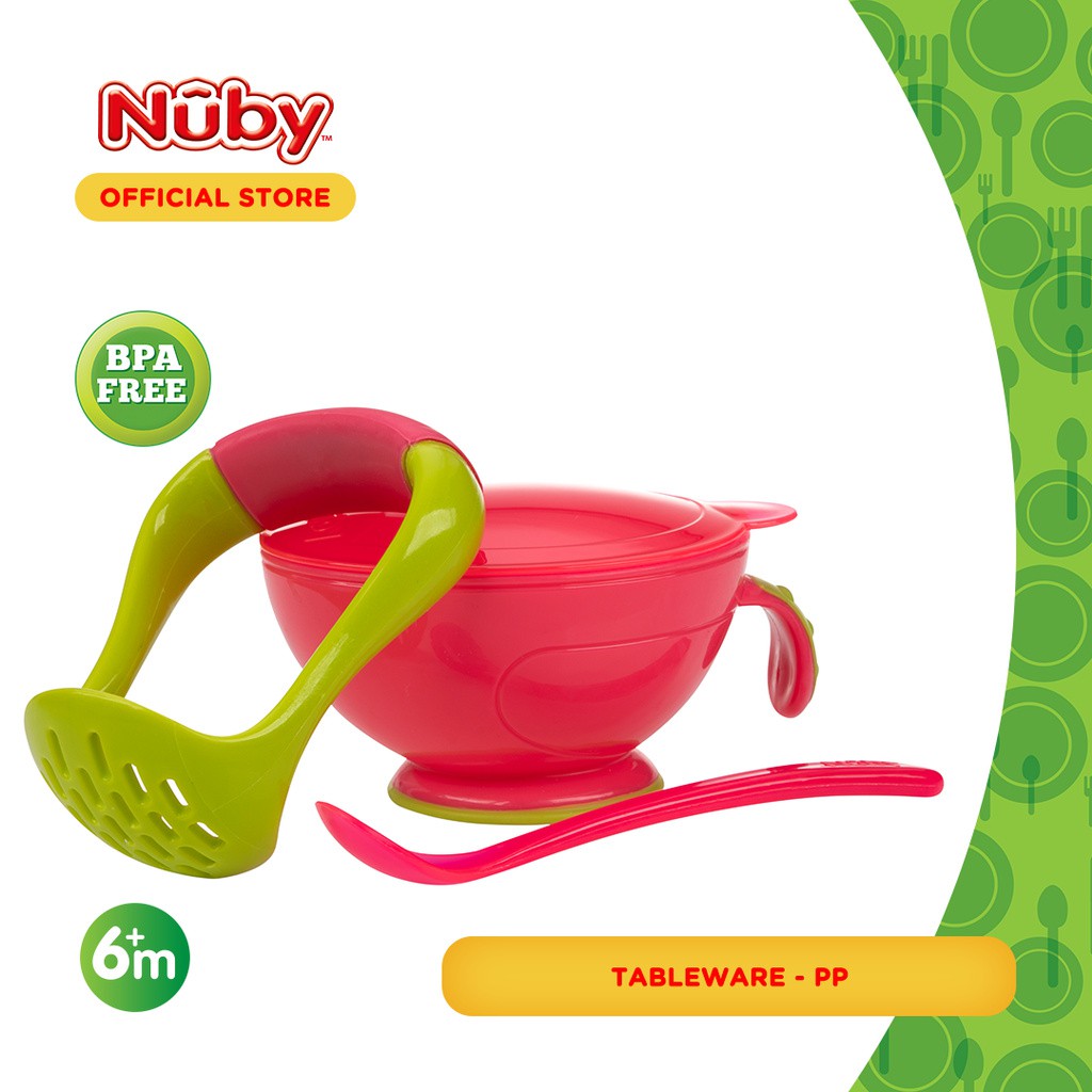 Nuby GF Mash &amp; Feed - Garden Fresh Penghancur / Pelumat Makanan (Tersedia varian warna)