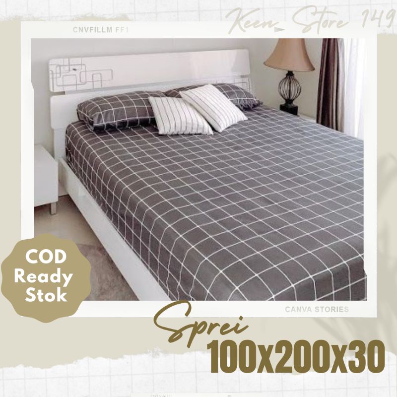 Sprei Seprai 100x200x30 Single Kasur Kos Asrama Sprei 100 tinggi 30