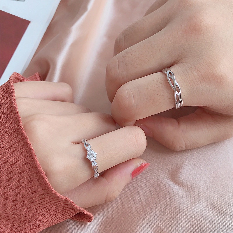 Hello Girl Jewelry Cincin Sterling Silver Model Terbuka Untuk Wanita