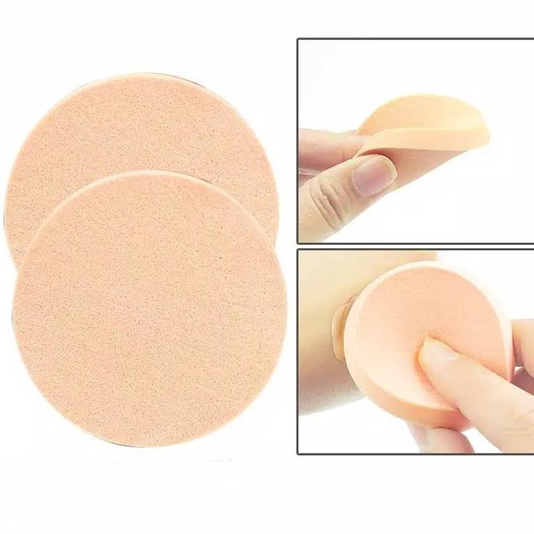 Sponge Bedak Bulat Polos - Powder Puff - Spons Make Up [ECER / PACK ISI 8]