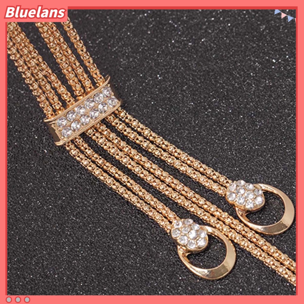 Bluelans Bracelets All-Match Comfortable Alloy Rhinestone Pendant Necklace