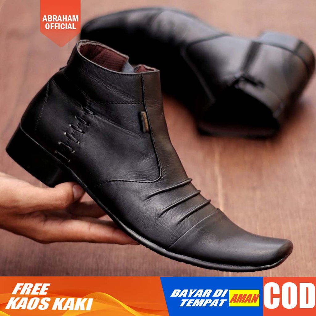 BADAMI Sepatu Formal Pria Sepatu Pantofel Pria Kulit Asli Sepatu Pria Casual Sepatu Kasual Cowok / Cowo Oxford Kerja Kantor Kuliah Kondangan Gaya Keren Kekinian Original Murah Terlaris