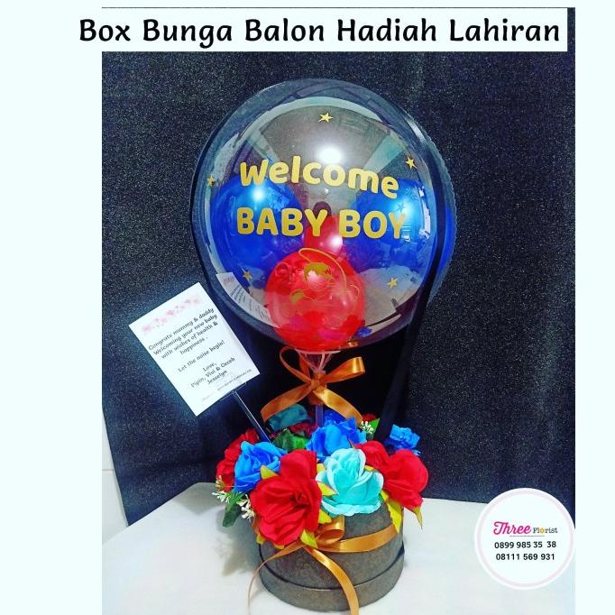 

BOX BUNGA BALON HADIAH / BABY HAMPERS / HADIAH UCAPAN LAHIRAN SCS543D3