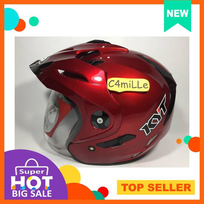 Helm Kyt Venom Rr Red Maroon Half Face