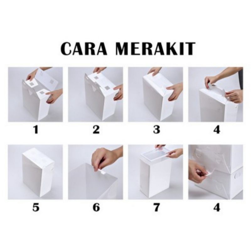 box sepatu tranparan tebal uk 31x21x12cm