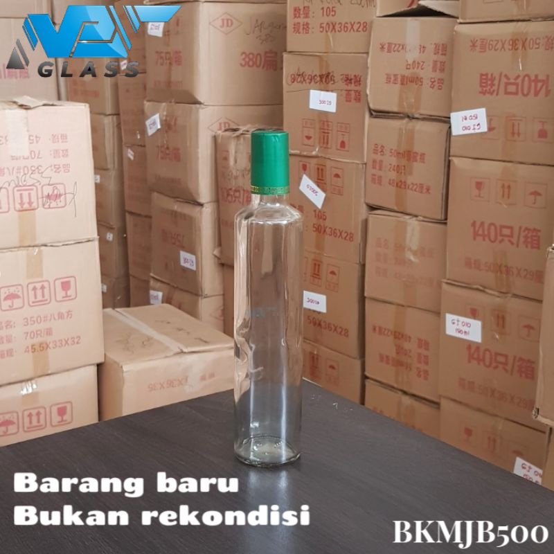 BKMJB500 botol kaca 500ml olive oil / botol kaca minyak 500ml / botol madu 500ml