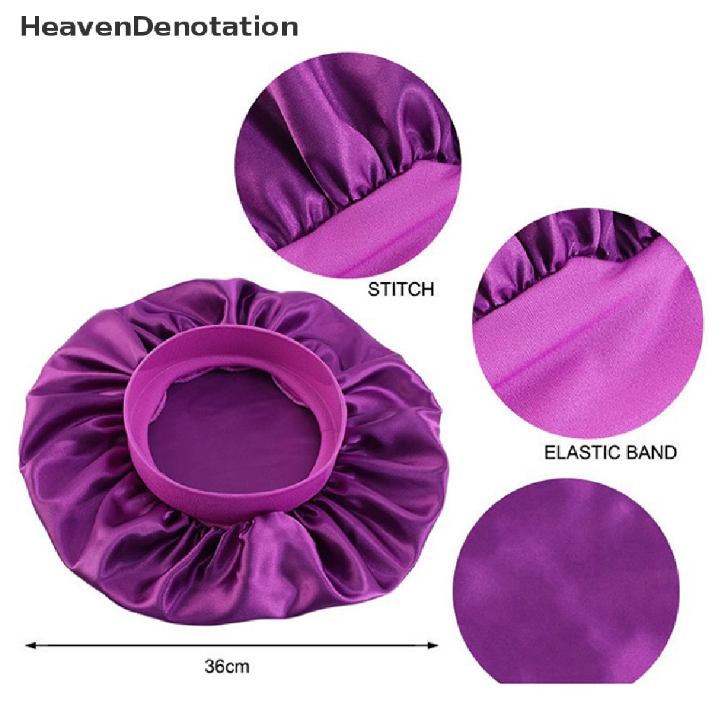 [HeavenDenotation] Fashion Big Size Satin Silk Bonnet Sleep Night Cap Head Cover Bonnet Hat