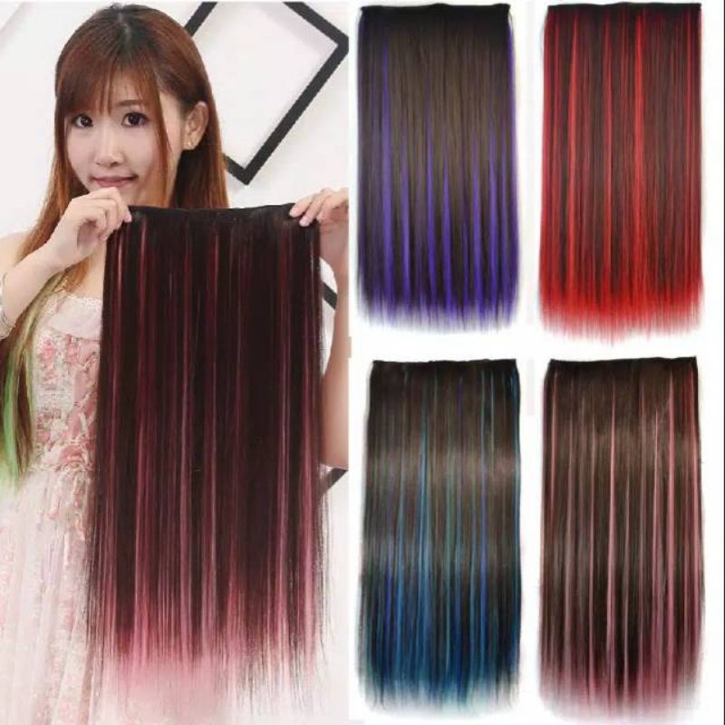 Hairclip rambut sambung Ombre lurus murah