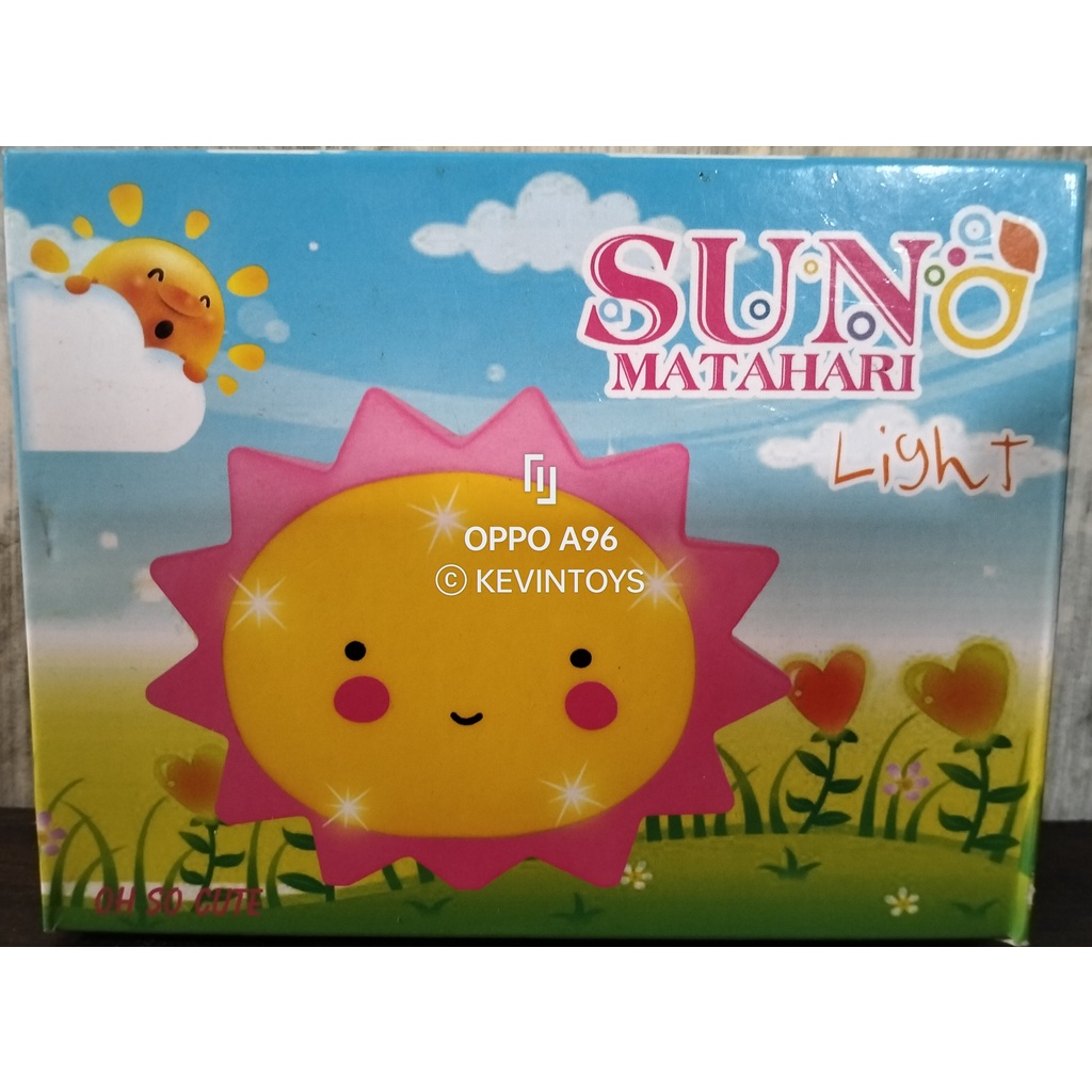 B 1203 THE SUN MATAHARI LIGHT / MAINAN LAMPU TIDUR LED NYALA BENTUK MATAHARI BAHAN KARET