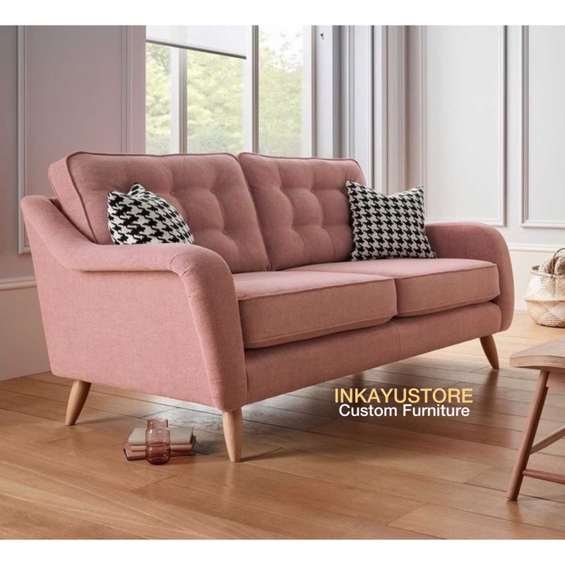 SOFA KELUARGA MINIMALIS MODERN | SOFA TAMU PINK MINIMALIS