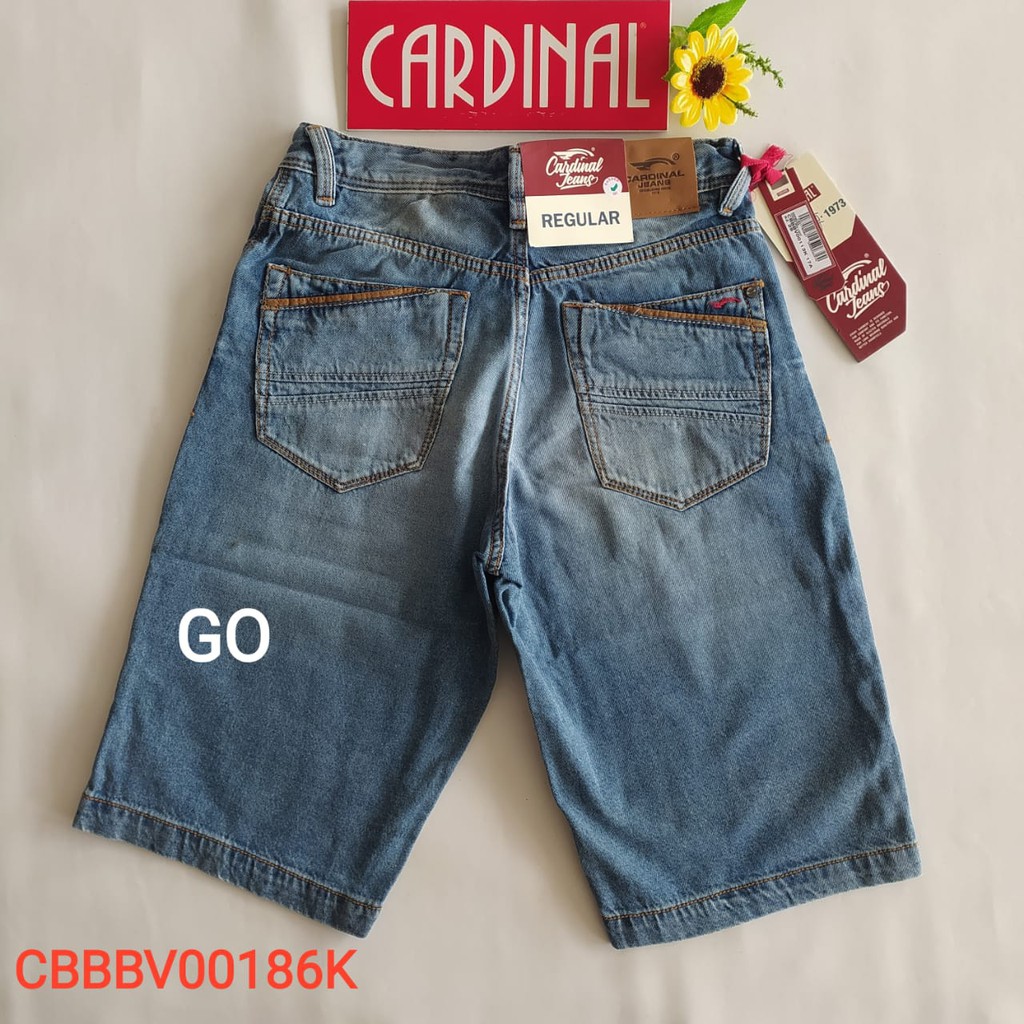 gof 31 CARDINAL CBBBV Celana Pendek Jeans Bermuda Casual Sobek Slimfit Reguler Fit Cowok Dewasa