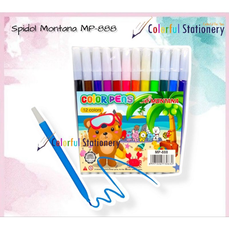 

Spidol Montana 12 Warna MP-888
