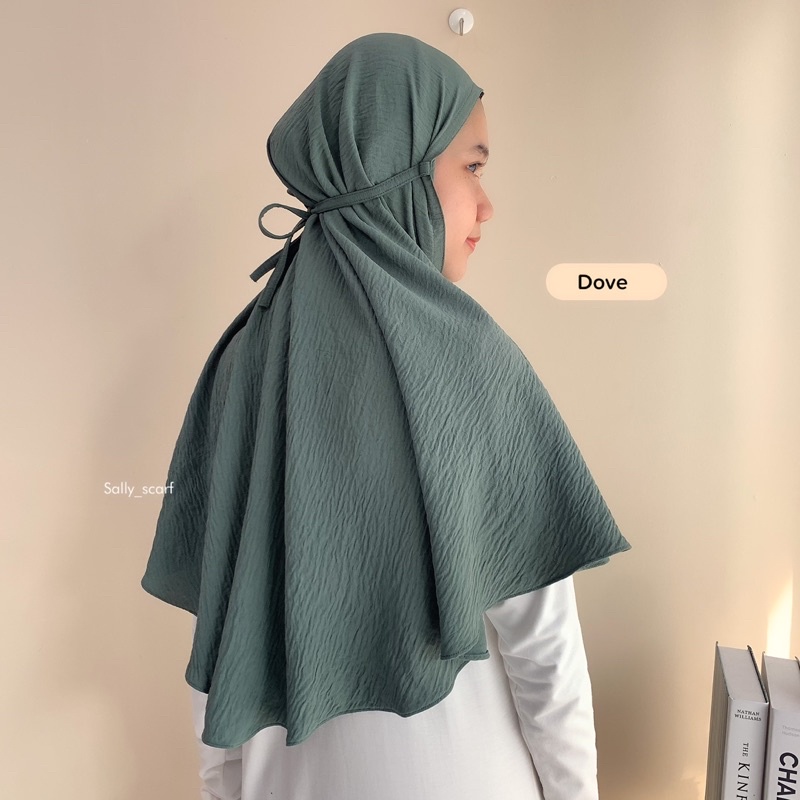 salwa instan rayon crinkle/ khimar tali/bergo non pet