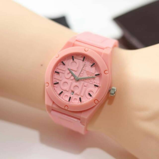 JAM TANGAN WANITA MURAH ADIDAS rubber reseller 65rb diameter 3.7cm