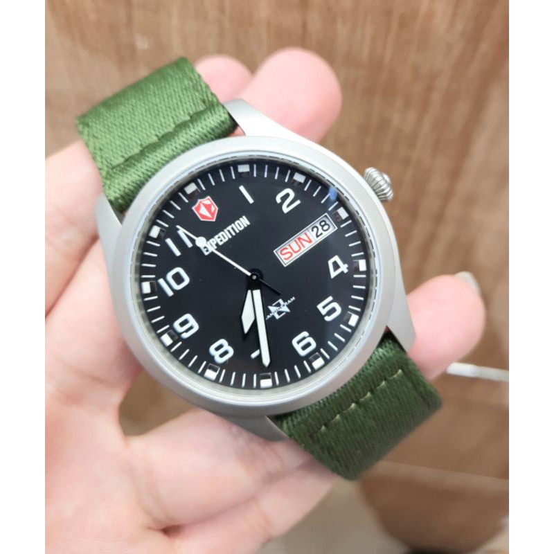Jam pria expedition original e 6794 original titanium green black