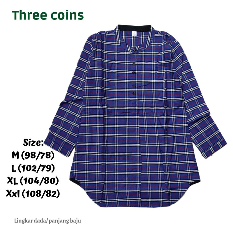 Tunik Three coins/ kemeja wanita