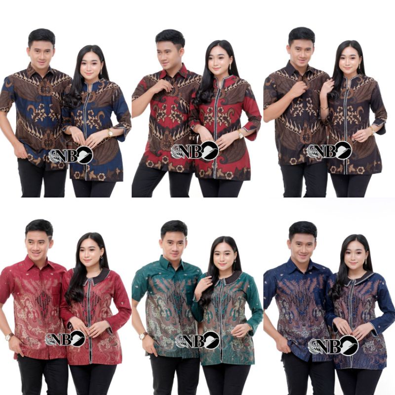 tey-17 Batik wanita ASJ SA HRB026 Kenongo Kemeja Tosca Pendek COD