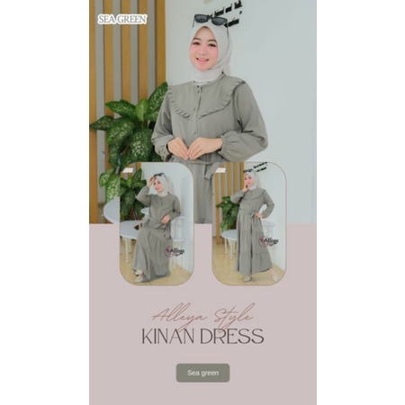 DRESS KINAN BY ALLEYA Ready warna Rust dan Seagren