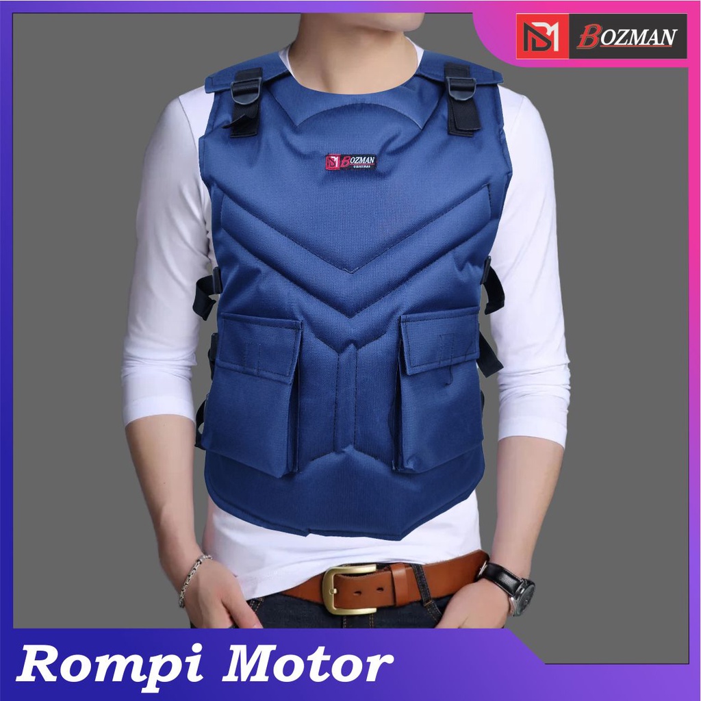 Rompi Motor Loreng Camo Grey Anti Angin Pelindung Dada dan Body Protector