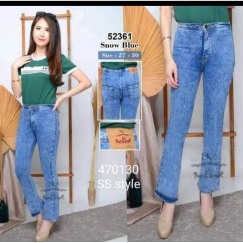 Celana SV Snow blue cutbray