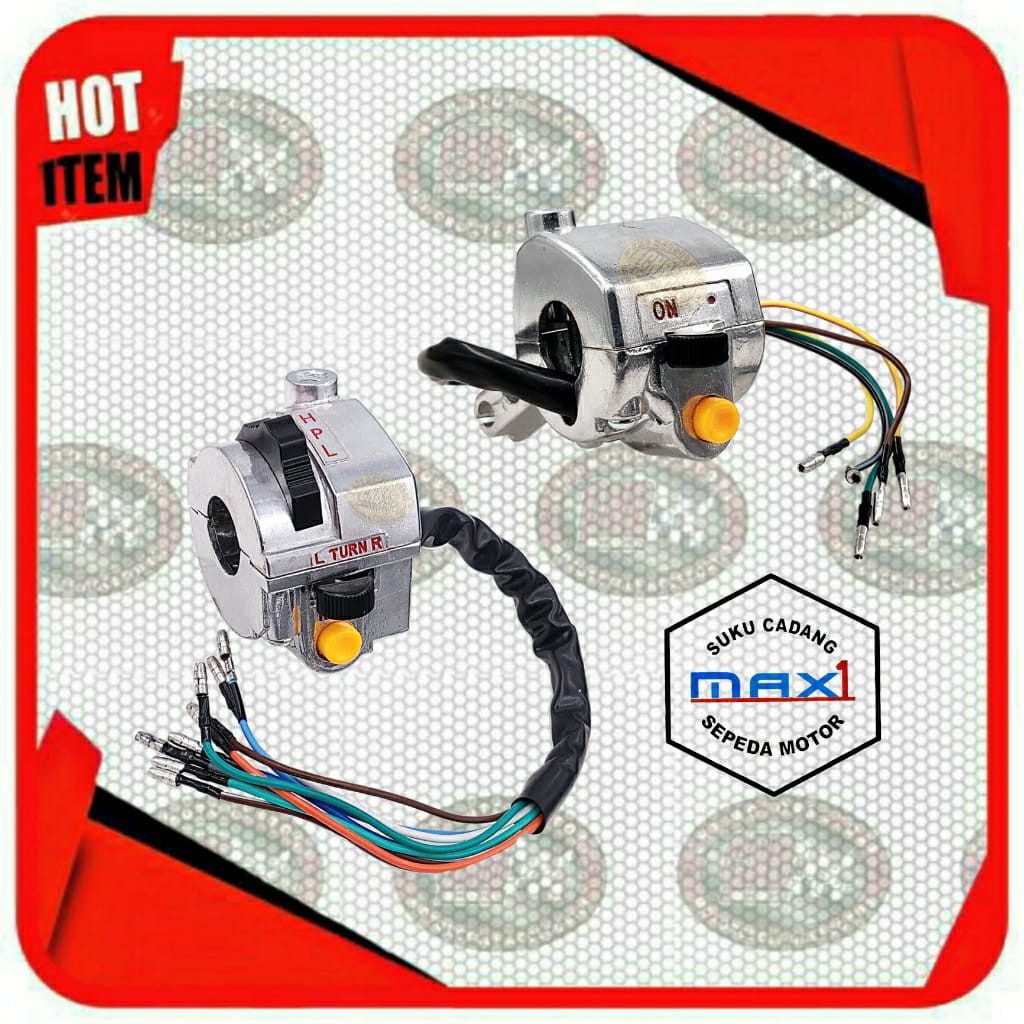 Saklar Holder Lampu Kiri Kanan Motor untuk Honda C700 dan C70 Pipa Gas Luar