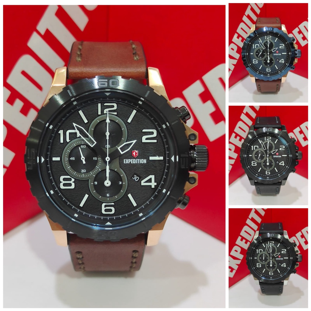 Jam Pria Sport Expedition E6778 E 6778 Original Garansi Resmi Free Baterai Cadangan