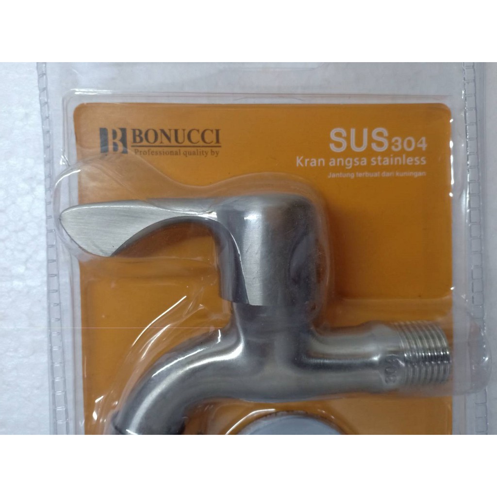 Keran air stainless SUS 340 anti karat kran mesin cuci piring baju taman dapur kamar mandi WC toilet dll